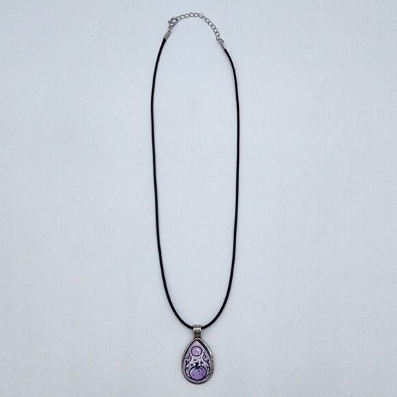 NEW Handmade Purple Witchy Pumpkin Halloween Pendant Necklace Keychain Bag Charm - Picture 2 of 5